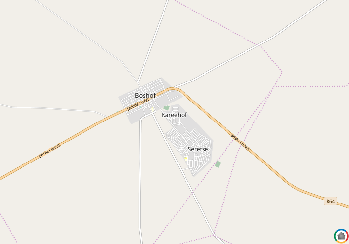 Map location of Boshof